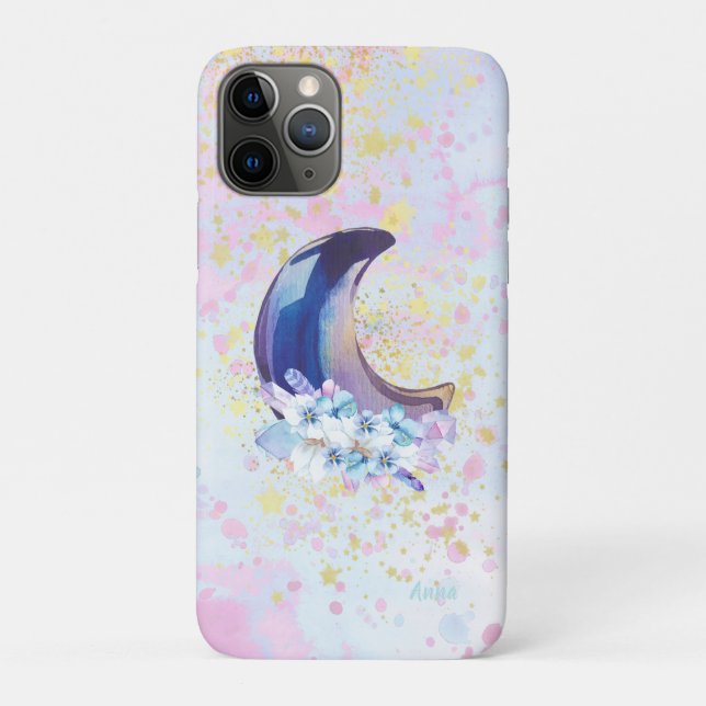 *~* Crystals Moon Sky Cosmos Glitzer Stars Case-Mate iPhone Hülle (Rückseite)