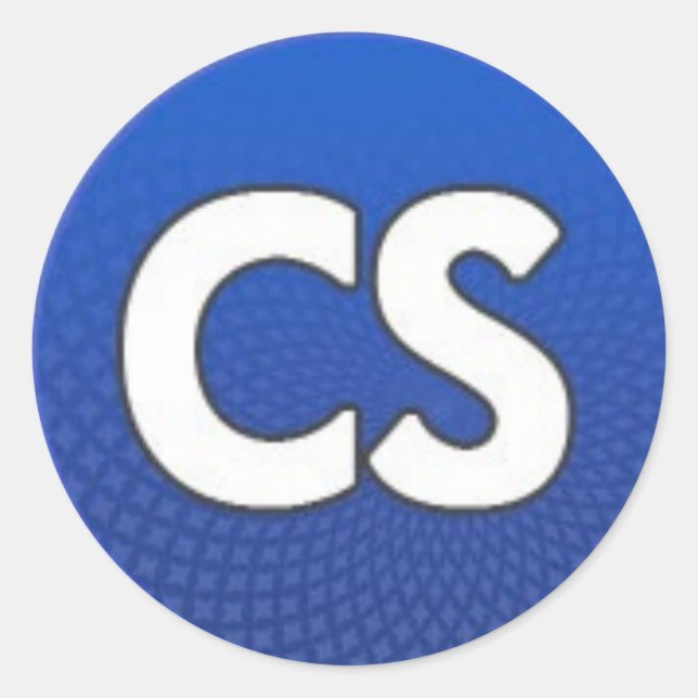 CS Blue Sphere Runder Aufkleber (Vorderseite)