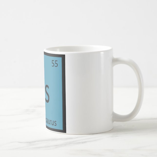 Cs - Champosaurus Dinosaur-Element Symbol Kaffeetasse (Rechts)