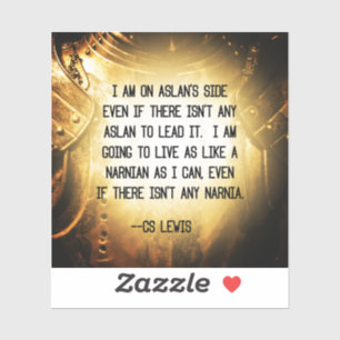CS Lewis Narnia Knight Zitat Aufkleber