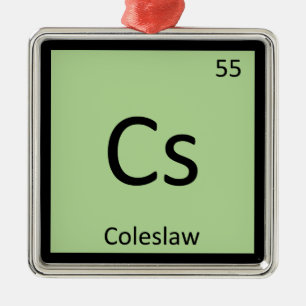 Cs - Regelmäßiges Kennzeichen für die chemische Silbernes Ornament