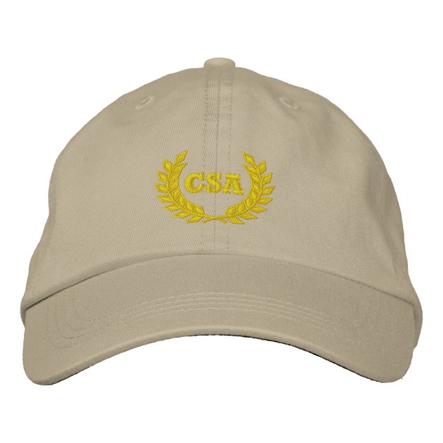 CSA mit Lorbeer (bestickt) Bestickte Baseballkappe (Vorderseite)