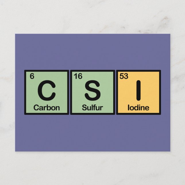 CSI aus Elementen Postkarte (Vorderseite)