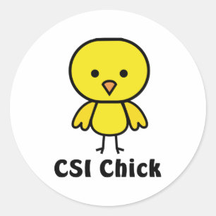 CSI Chick Runder Aufkleber