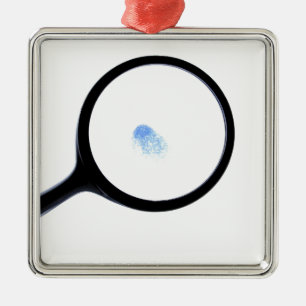 CSI Fingerabdruck Silbernes Ornament