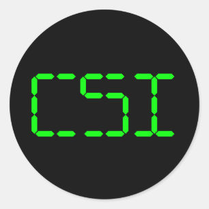 CSI-Klingeln Runder Aufkleber