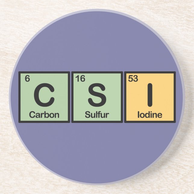 CSI machte von den Elementen Getränkeuntersetzer (Vorne)
