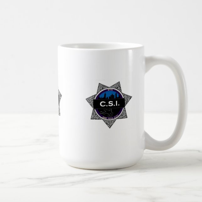 CSI New York Fernsehshow-Tassen-Geschenk Kaffeetasse (Rechts)