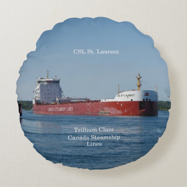 CSL St. Laurent Rundkissen Rundes Kissen (Vorderseite)