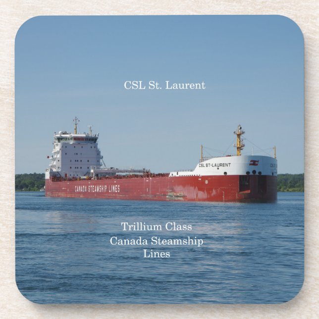 CSL St. Laurent Set von 6 harten Kunststoff-Unters Untersetzer (Vorderseite)