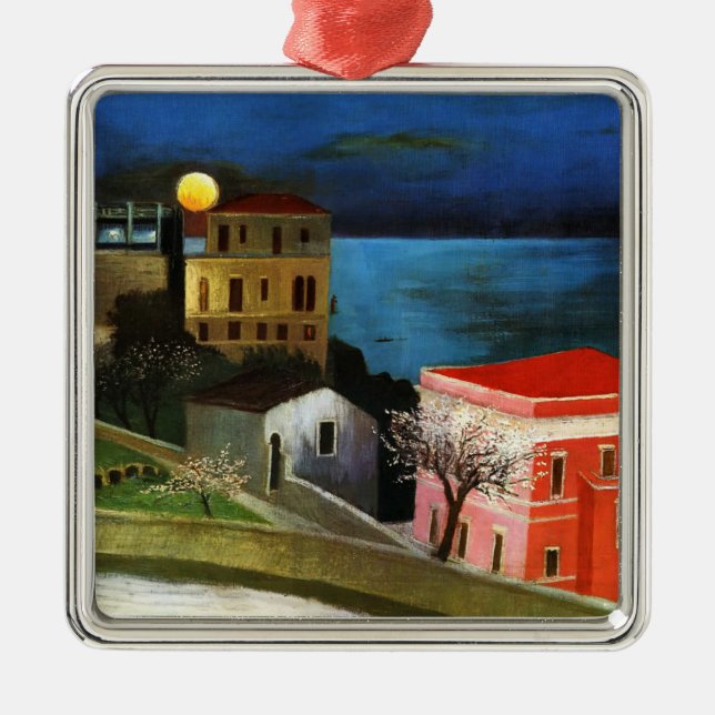 Csontvary - Vollmond in Taormina Ornament Aus Metall (Vorne)