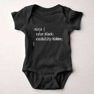 CSS-Klasse Ninja White Text Web Developer Design Baby Strampler