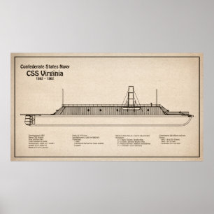 CSS Virginia - Pläne für ein Schiffskonzept - SD Poster