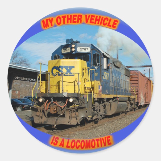 CSX-Lokomotive Runder Aufkleber (Vorderseite)