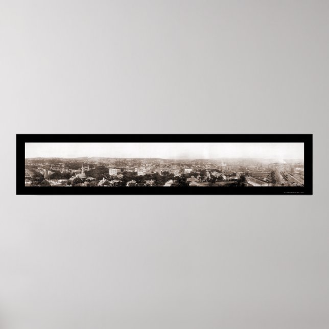 CT Birdseye Foto 1913 Poster (Vorne)