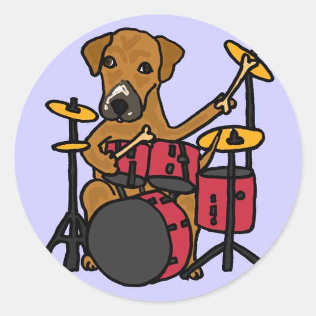 CT- Puppy Dog Trommelsticker Runder Aufkleber (Vorderseite)