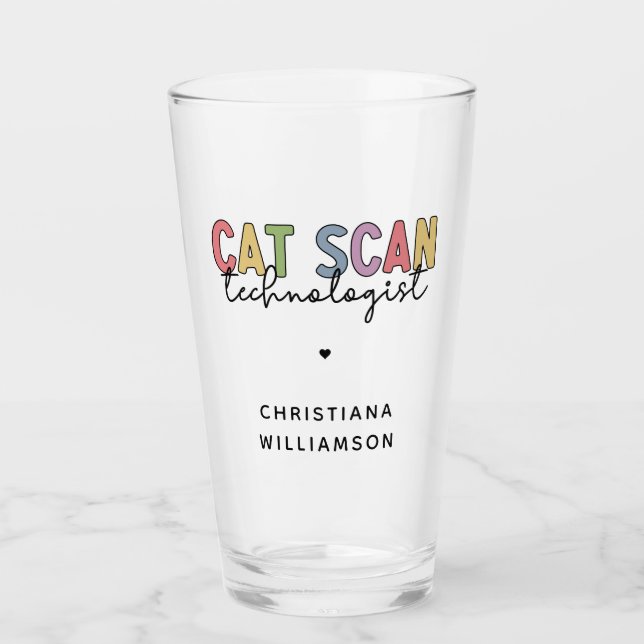 CT Tech-Geschenke für CAT-Scan-Technologie Glas (Vorderseite)