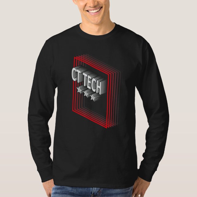 CT Tech Job Title Appreciation Retro T-Shirt (Vorderseite)