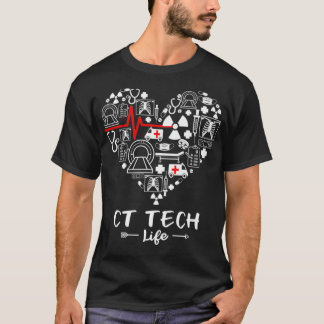 CT Tech Life Heart Funny Technologist Premium T-Shirt