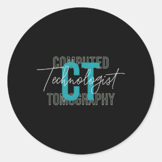 CT Tech Radiology Technologist Computertomographie Runder Aufkleber