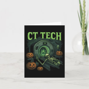 Ct Tech Skeleton Funny Halloween Mi Techniker Ra Karte