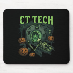Ct Tech Skeleton Funny Halloween Mi Techniker Ra Mousepad