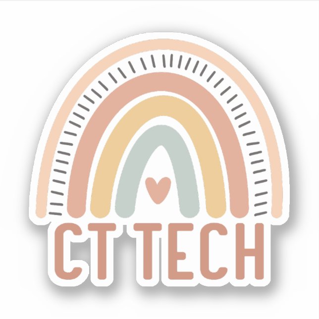 CT-Technologe, Computertomographie-Technologe Aufkleber (Vorderseite)