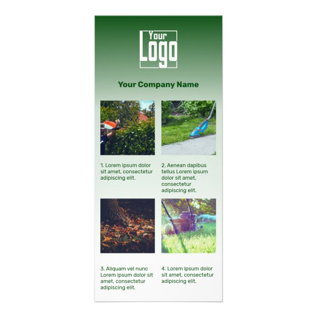 CTA Logo Lawn Care Services Information Green Werbekarte (Vorne)