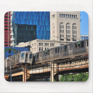 CTA schnelle Durchfahrt orange Linie und Grüne Mousepad