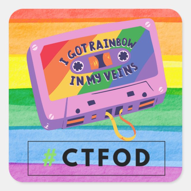 CTFOD- Regenbogen in meinen Adern- Aufkleber (Vorderseite)
