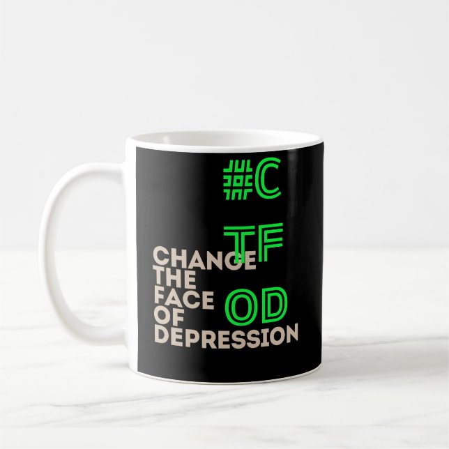 CTFOD verändern das Gesicht der Depression Neon Bl Kaffeetasse (Links)