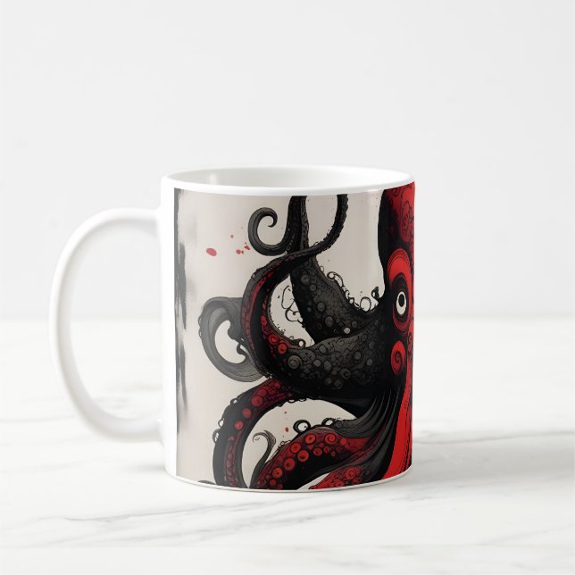 Cthulhu Asian Tinte Malerei Kaffeetasse (Links)