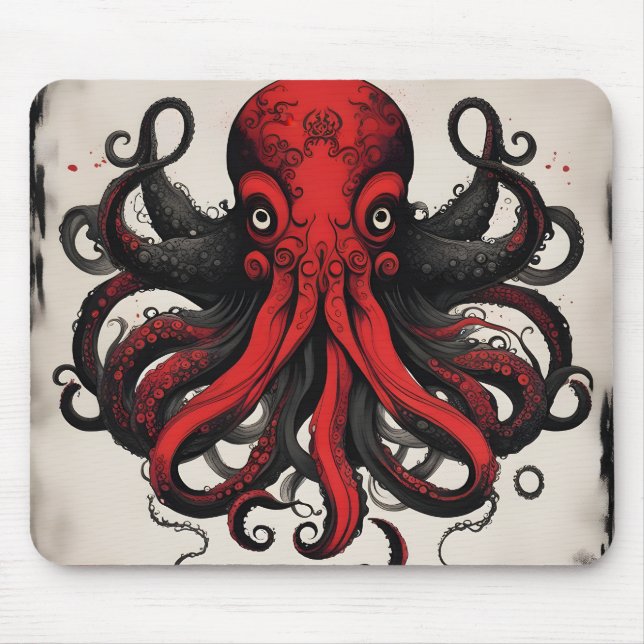 Cthulhu Asian Tinte Malerei Mousepad (Vorne)