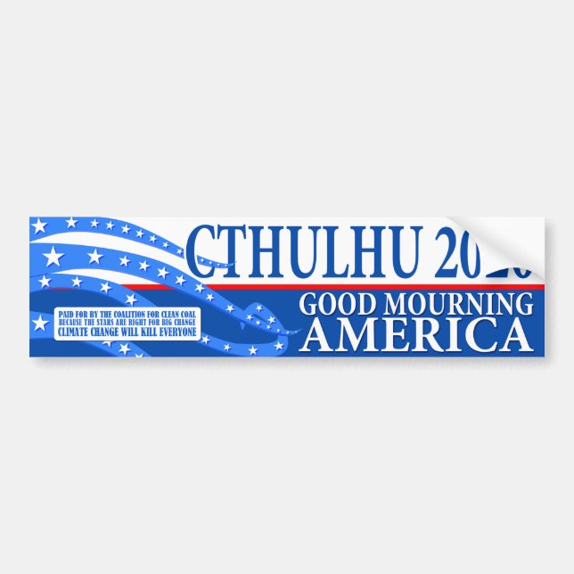 Cthulhu für Präsidenten 2020 - gut, Amerika Autoaufkleber (Vorne)