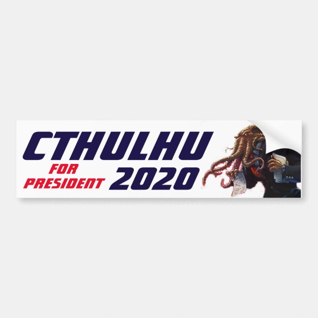 "Cthulhu für Präsidenten 20XX " Autoaufkleber (Vorne)