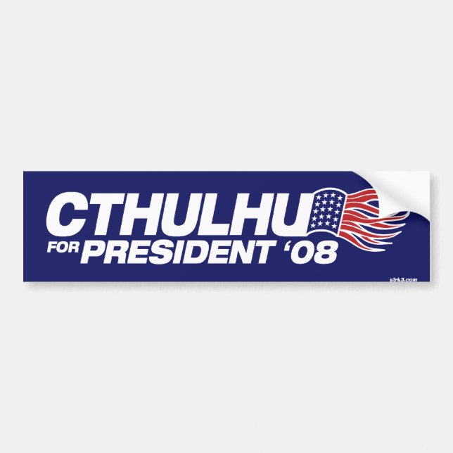 Cthulhu für Präsidenten Autoaufkleber (Vorne)