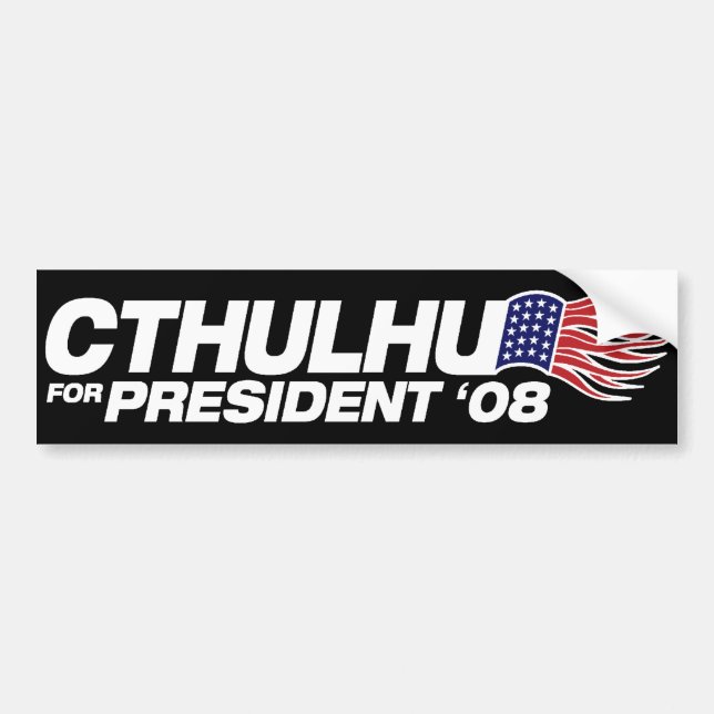 Cthulhu für Präsidenten Autoaufkleber (Vorne)