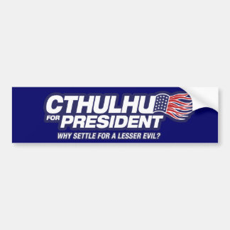 Cthulhu für Präsidenten Autoaufkleber