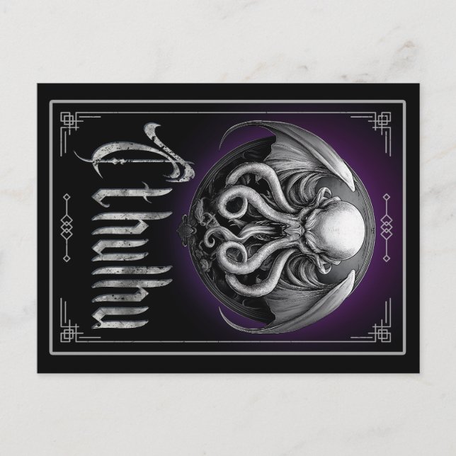 Cthulhu Halloween-Horror Postkarte (Vorderseite)