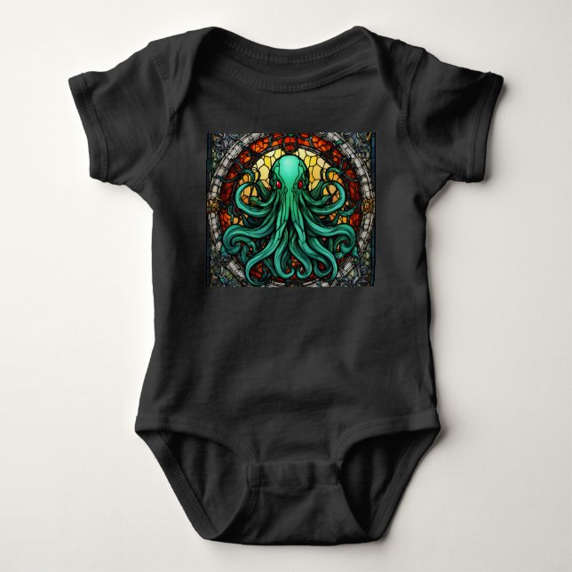 Cthulhu Hartglas Baby Strampler (Vorderseite)