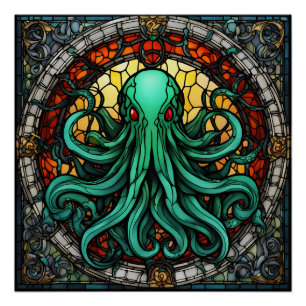 Cthulhu Hartglas Poster