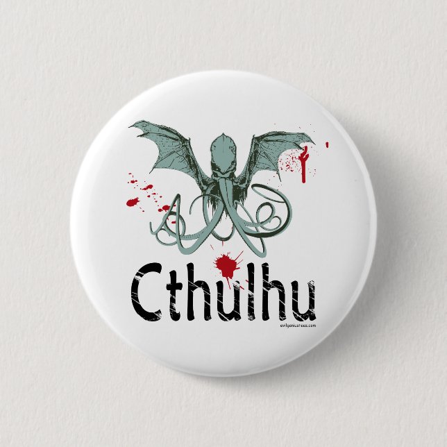 Cthulhu Horror-vektorkunst Button (Vorderseite)