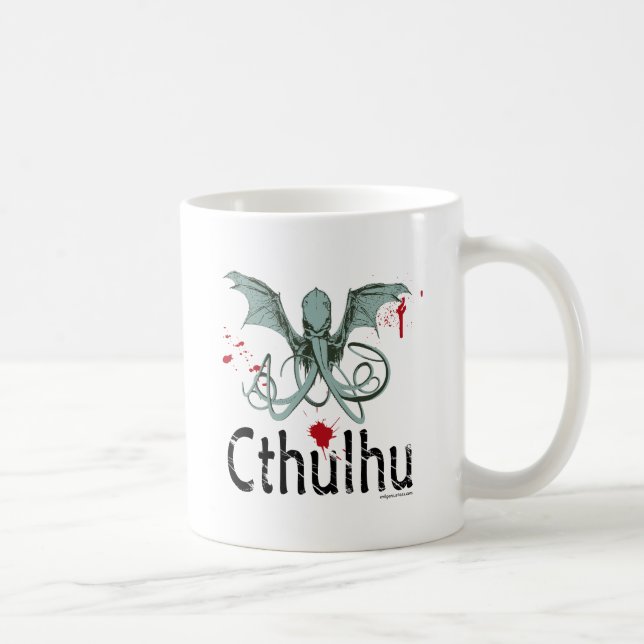 Cthulhu Horror-vektorkunst Kaffeetasse (Rechts)