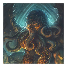 Cthulhu-Imitat von Lovecraft in Leinwand