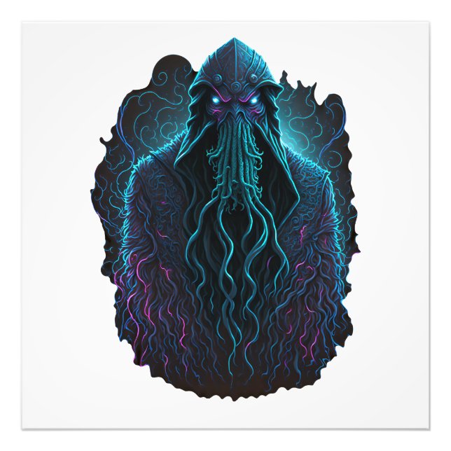 Cthulhu kunst futuristisches Design von hoher Qual Fotodruck (Vorne)