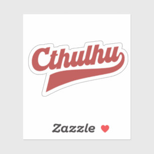 Cthulhu League Script - Vintag Eldritch Lettering Aufkleber