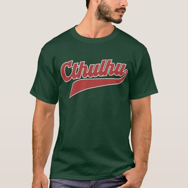 Cthulhu League Script - Vintag Eldritch Lettering T-Shirt (Vorderseite)