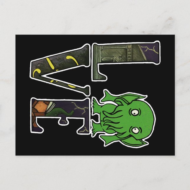Cthulhu LIEBE Postkarte (Vorderseite)