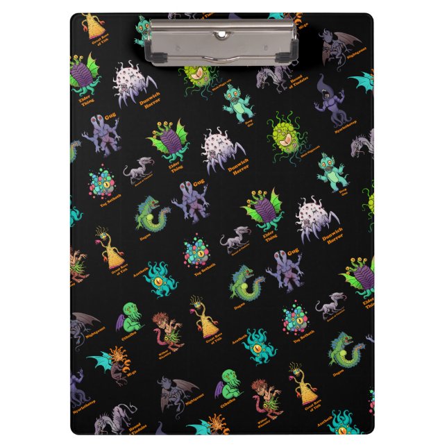 Cthulhu Lovecraft Mythos Chibi Bestiary Klemmbrett (Vorderseite)