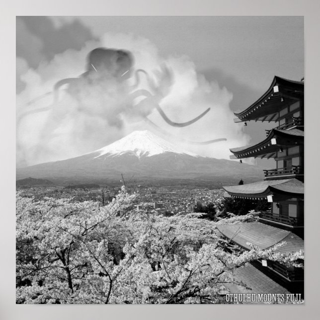 Cthulhu Mounts Fuji Poster (Vorne)